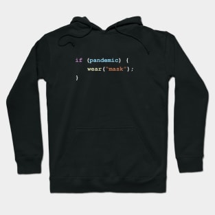 Wear A Mask If There's a Pandemic Programming Coding Color Hoodie